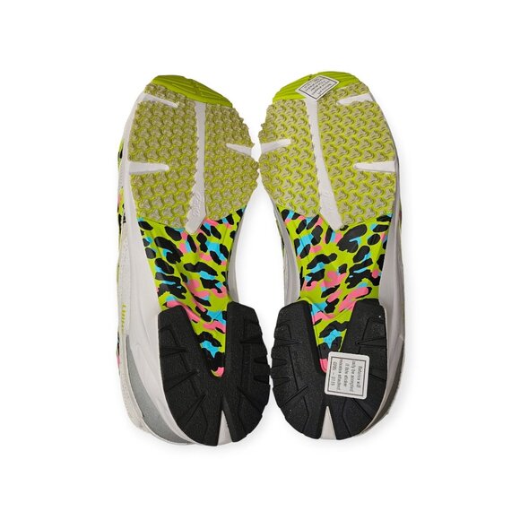 Comme Des Garçons Shirt X Asics Tarther SC Sneakers White Lime Green Print Mens - Picture 8 of 8